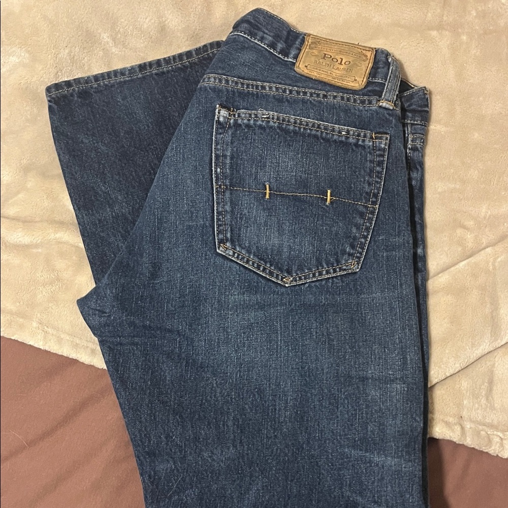 Polo by Ralph Lauren Men's Dark Blue Straight Jeans
